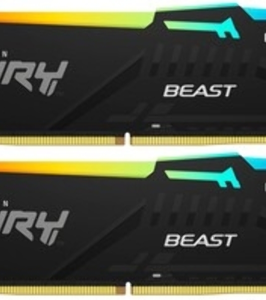 Оперативная память Kingston Fury Beast, DDR5, 32Gb (2x16 Gb), 6800 MHz, CL34, радиатор, черный