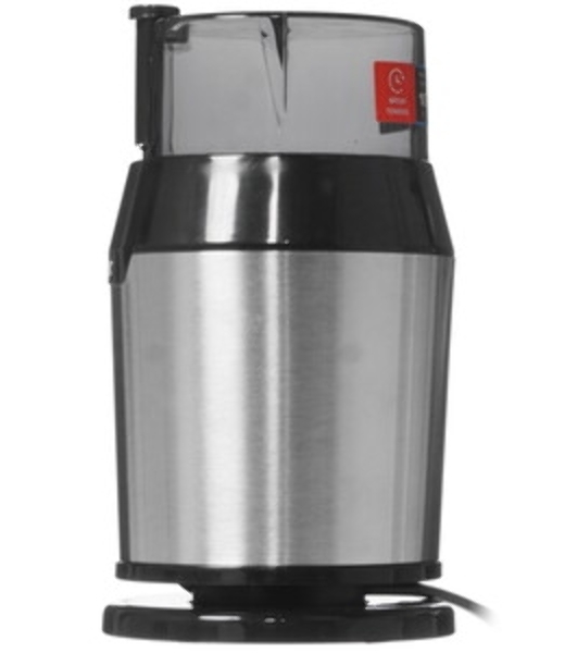 Кофемолка Centek CT-1362 (сталь) 200Вт, 60гр, стальн стакан, стальн чаша, прозрачная крышка