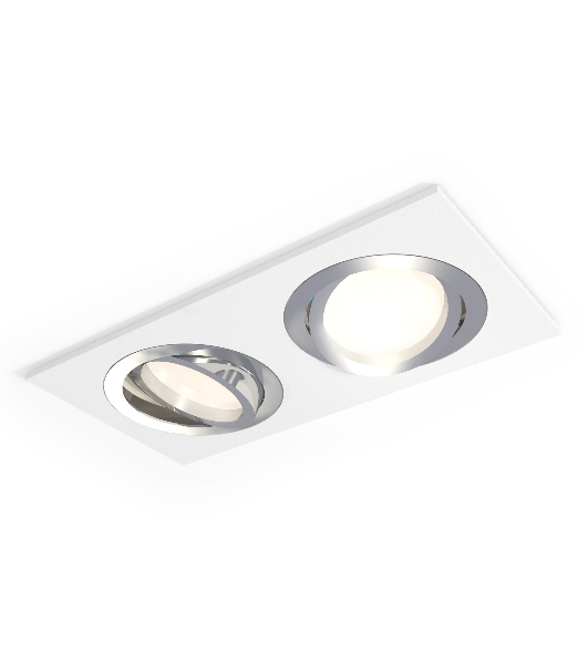 Комплект встраиваемого поворотного светильника Ambrella light XC7635082 SWH/PSL белый песок/серебро полированное MR16 GU5.3 (C7635, N7003)