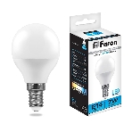 Лампа светодиодная Feron LB-95 7W 230V E14 6400K G45, фото 1