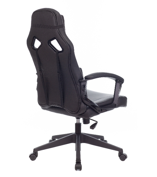 Кресло Zombie DRIVER черный, экокожа, 120 кг, механизм качания