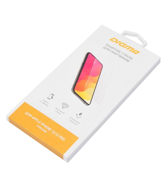 Защитное стекло для экрана Digma для Apple iPhone 12/12 Pro прозрачный