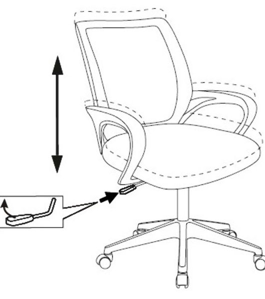 Кресло Бюрократ CH-695NLT синий/черный, сетка/ткань, 120 кг, механизм качания
