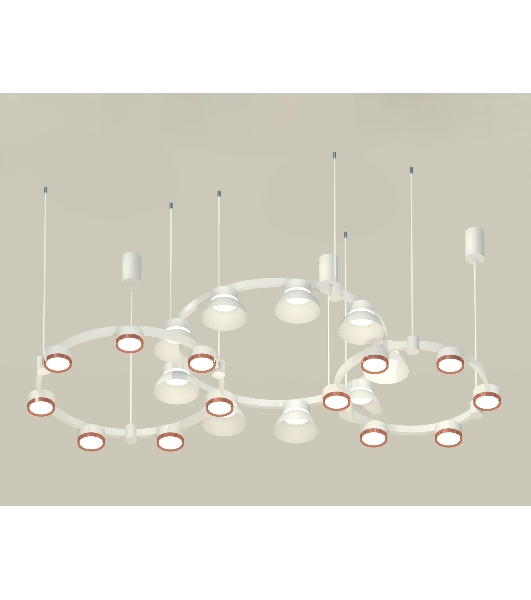 Светильник Ambrella light XR92082020/22 SWH/PPG/FR белый песок/золото розовое полированное/белый матовый GX53