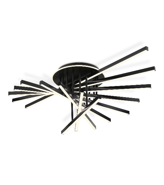 Потолочный светодиодный светильник Ambrella light FL6292 BK черный 160W 3000K-6400K 1100*790*315 (ПДУ ИК)
