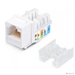 Модуль Keystone Rexant Jack RJ-45(8P8C), UTP неэкранированный, cat.5e, тип 90 градусов, белый PRO, фото 1
