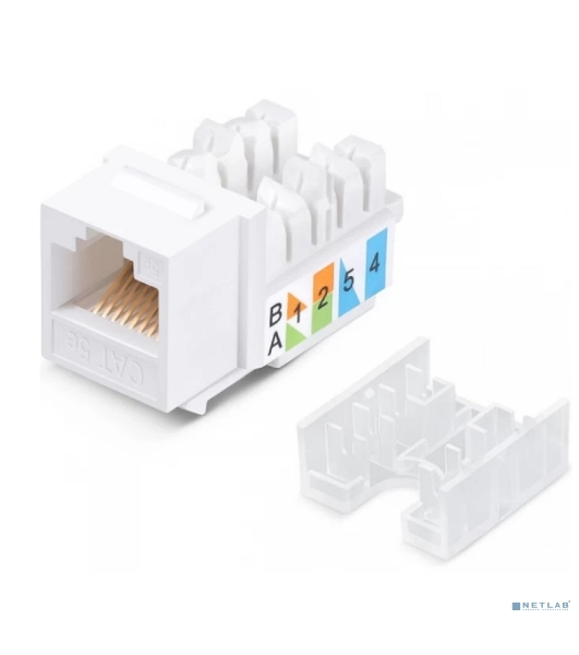 Модуль Keystone Rexant Jack RJ-45(8P8C), UTP неэкранированный, cat.5e, тип 90 градусов, белый PRO