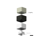 Корпус светильника C7805 SWH белый песок 70*70*H60mm MR16 GU5.3, фото8