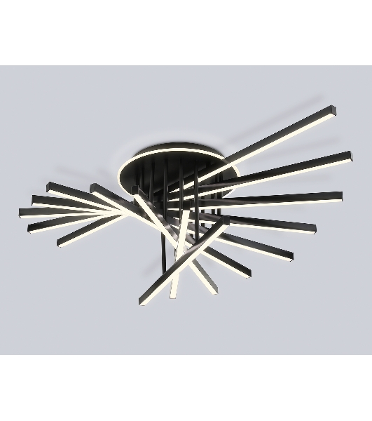 Потолочный светодиодный светильник Ambrella light FL6292 BK черный 160W 3000K-6400K 1100*790*315 (ПДУ ИК)