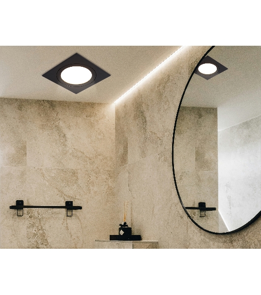 Светильник Ambrella light TN6609 BK черный IP44 GX53 max 15W 110*110*23