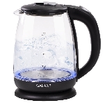 Чайник электрический Galaxy Line GL 0554, черный, стекло, 2000 Вт, 1,8 л, LED-подсветка, шкала уровня воды, корпус из термостойкого стекла, фото5