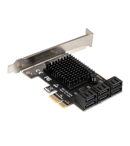 Контроллер ExeGate EXE-516 (PCI-E x4 v3.0, SATA3 6Gb/s, 6 int, ASMedia Chipset ASM1166)