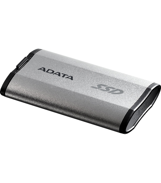 Внешний SSD ADATA SD810, 2TB, USB 3.2 Gen 2x2 Type-C, R/W 2000/2000, серебристый