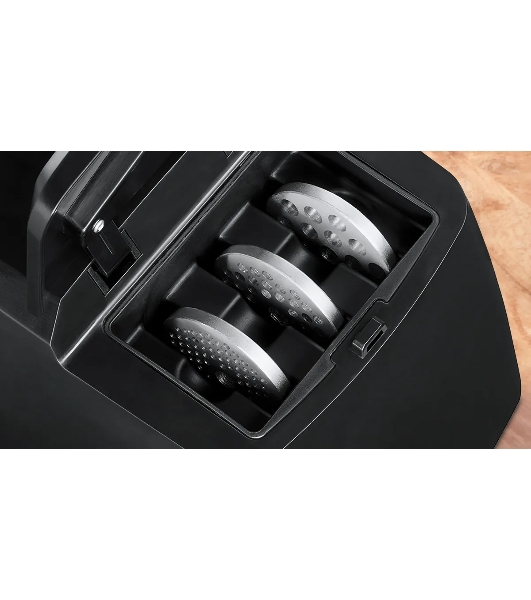 Мясорубка электрическая Bosch MFW67440 черный, 2000 Вт, 3.5 кг/мин, реверс, защита от перегрузки, насадки - 4