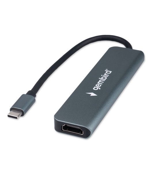 USB-концентратор Gembird UHB-D9, USB Type-C, PD100W, SD/TF, USB 2.0, HDMI, USB Type-C