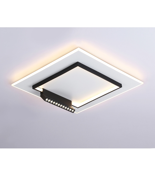 Светильник Ambrella light FL51455/1+1 WH/BK белый/черный 72W 3000K-6400K+4200K 500*500*80 (ПДУ РАДИО 2.4G)
