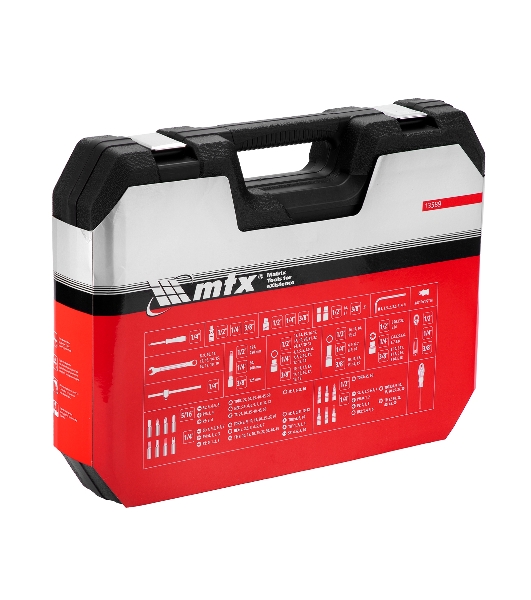 Набор инструментов MTX 13589 1/2', 3/8', 1/4', пластиковый кейс 215 предм.