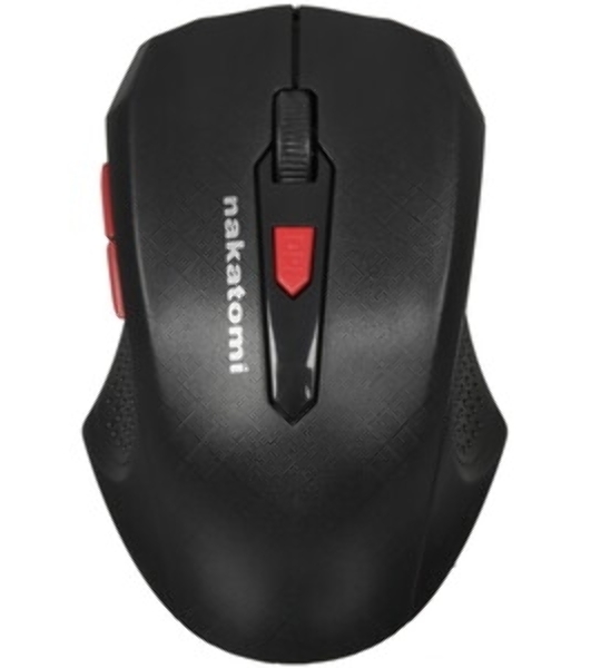 Мышь беспроводная Nakatomi MRON-07U черный, 1600 dpi, радиоканал, USB, кнопки - 5