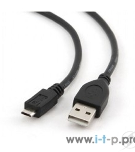 Кабель Gembird/Cablexpert USB 2.0 Pro, AM/microBM 5P, 0.5м, экран, черный, пакет