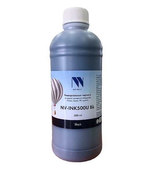 Чернила NVPrint NV-INK500U черный универсальные на водной основе для аппаратов Сanon/Epson/НР/Lexmark (500 мл) (Китай)