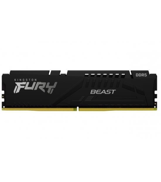 Оперативная память Kingston Fury Beast, DDR5, 16GB (1x16 GB), 5200 MHz, CL40, DIMM, с радиатором, черный