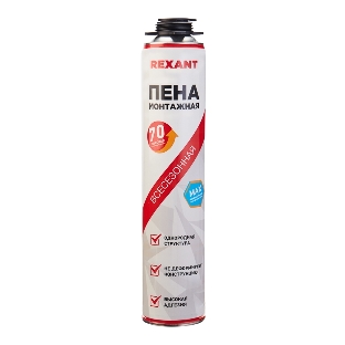 Пена монтажная Rexant всесезонная для пистолета 70+ PRO 980 г