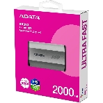 Внешний SSD ADATA SD810, 2TB, USB 3.2 Gen 2x2 Type-C, R/W 2000/2000, серебристый, фото16
