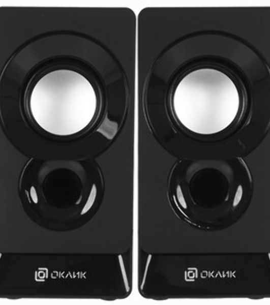 Акустическая система Oklick OK-165 2.0 черный 6Вт