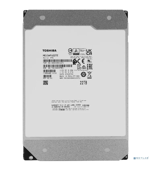 Жесткий диск Toshiba HDD SATA 22Tb 3.5' Server 7200 6Gbit/s 512Mb 1 year warranty