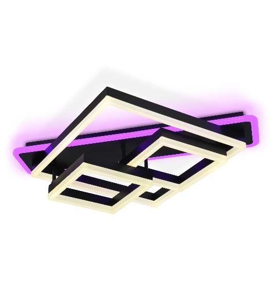 Светильник Ambrella light FA8533 BK черный 132W 3000K-6400K+RGB 630*570*160 (ПДУ РАДИО 2.4G)