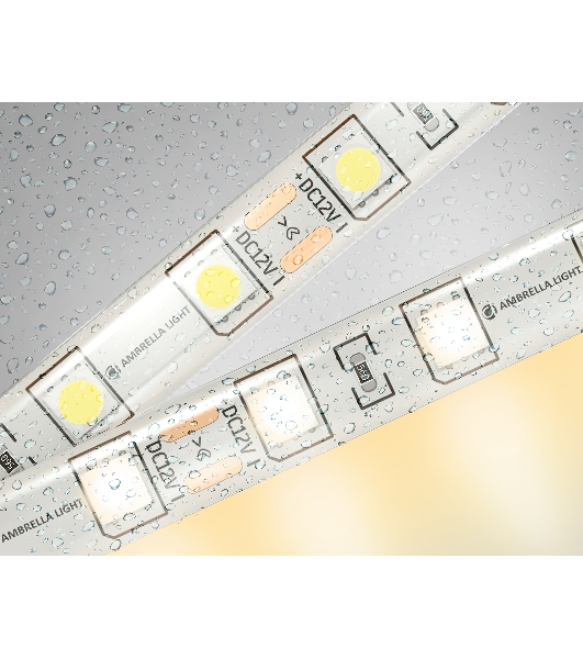 Светодиодная лента Ambrella light GS2101 5050 60Led/ 14.4W m/ 12V IP65 3000K/ 5000*10*2.87mm (2 конт.)