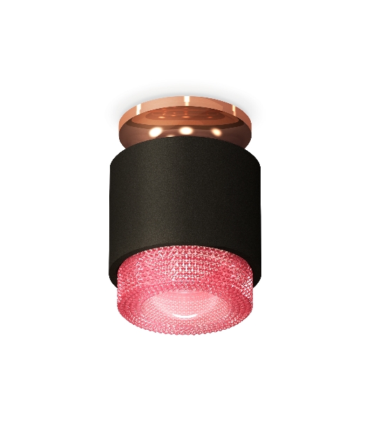 Светильник Ambrella Light XS7511142 SBK/PPG/PI черный песок/золото розовое полированное/розовый MR16 GU5.3 (N7930,C7511,N7193)