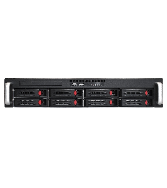 Серверный корпус ExeGate Pro EX293177RUS 2U550-HS08 RM 19', высота 2U, глубина 550, БП 1U-1000ADS, 8xHotSwap, USB