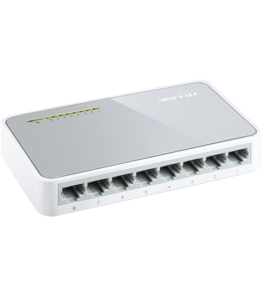 Коммутатор TP-Link SOHO TL-SF1008D Коммутатор 8-port 10/100M mini Desktop Switch, 8 10/100M RJ45 ports, Plastic case
