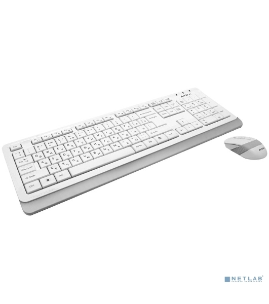Комплект клавиатура+мышь A4Tech FStyler FG1010 беспроводной, USB, 2000 DPI, белый/серый