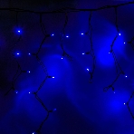 Гирлянда Neon-night Айсикл (бахрома) светодиодный, 5,6 х 0,9 м, черный провод 'каучук', 230 В, диоды синие, 240 LED, фото 1