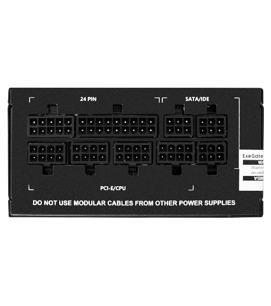 Блок питания 650W ExeGate M650 GOLD (SFX, APFC, КПД 90% (80 PLUS GOLD), 9см fan, 24pin, (4+4)pin, 2xPCI-E, 6xSATA, 3xIDE, 1xFDD, Full Cable Management, black, ATX adapter, Retail box)