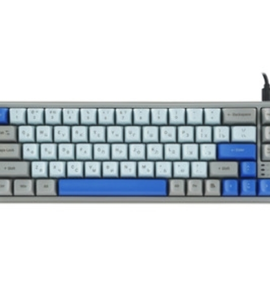 Клавиатура проводная Ritmix RKB-568BL Blue голубой-серый