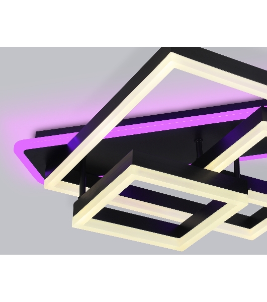 Светильник Ambrella light FA8533 BK черный 132W 3000K-6400K+RGB 630*570*160 (ПДУ РАДИО 2.4G)