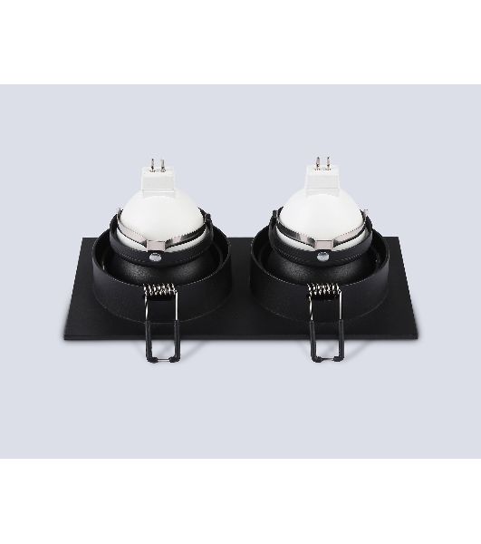 Встраиваемый точечный светильник Ambrella light TN102832/2 BK/BK черный/черный GU5.3/2 178*93*50