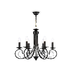 Светильник Ambrella light TR9612/6 BK черный E14/6 max 40W D560*650, фото3