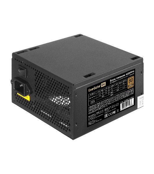 Блок питания ExeGate 400PPH-OEM (EX292159RUS-OEM), 400Вт, 80 PLUS Bronze, 120мм, черный