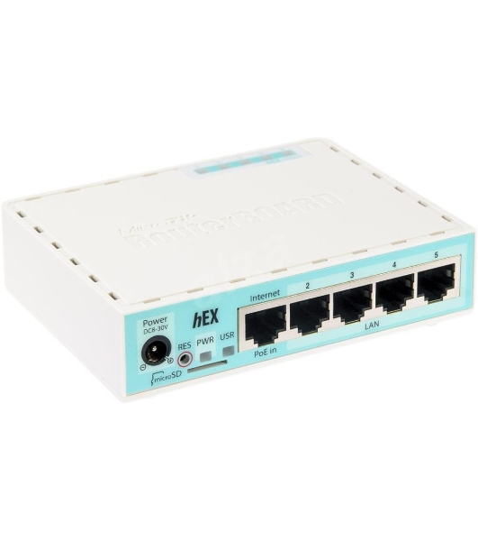 Роутер MikroTik RB750Gr3 hEX (RouterOS L4) with power supply and case 5 port 10/100/1000 гигабитный высокопроизводительный Ethernet