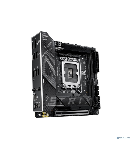Материнская плата ASUS ROG STRIX B860-I GAMING WIFI, LGA1851, Intel B860, 2xDDR5, 4xSATA, 2xM.2, 1xPCIe 5.0 x16, 1xDP, 1xHDMI, 1xThunderbolt 4, 1x2.5Gb LAN, Wi-Fi 7, 2xUSB 2.0, 3xUSB 3.2 Gen 1, 1xUSB 3.2 Gen 2, 1xUSB 3.2 Gen 2x2, 1xUSB-C, 1xS/PDIF, 2x3.5 мм, 7.1, Mini-ITX