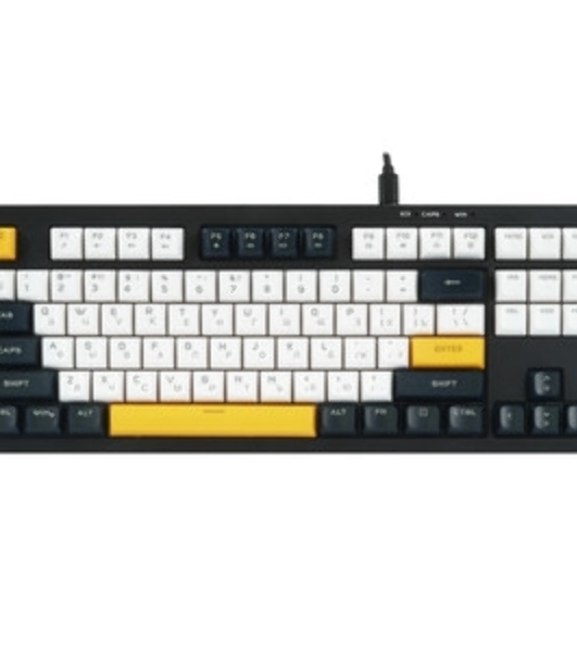 Клавиатура проводная Ritmix RKB-587BL синий-белый-оранжевый