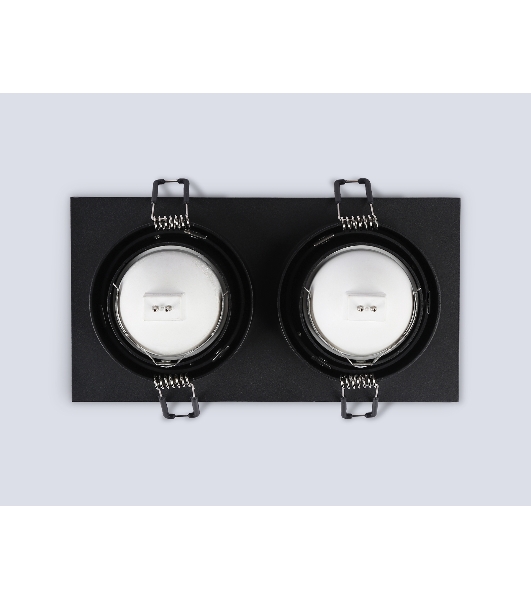Встраиваемый точечный светильник Ambrella light TN102832/2 BK/BK черный/черный GU5.3/2 178*93*50