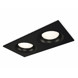 Комплект встраиваемого светильника Ambrella light XC7636002 SBK/PBK черный песок/черный полированный MR16 GU5.3 (C7636, N7011)
