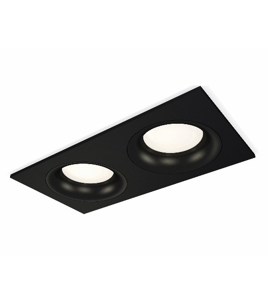 Комплект встраиваемого светильника Ambrella light XC7636002 SBK/PBK черный песок/черный полированный MR16 GU5.3 (C7636, N7011)