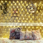 Гирлянда 'Сеть' 1,5х1,5 м, прозрачный ПВХ, 96 LED теплый белый, фото2