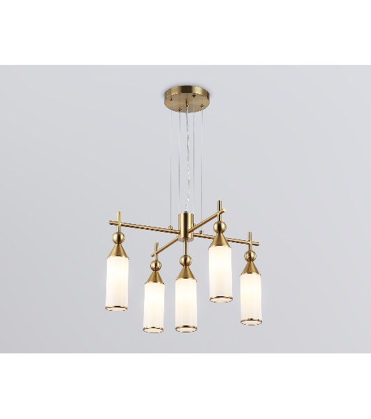 Люстра Ambrella light LH55276/5 BS/FR латунь/белый матовый E14*5 max 40W D520*1390